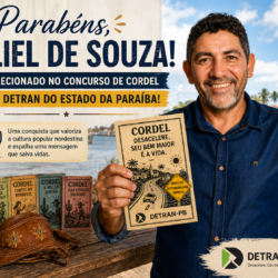 Alhandrense é destaque e fica entre os três melhores no 1º Concurso de Cordel do Detran-PB